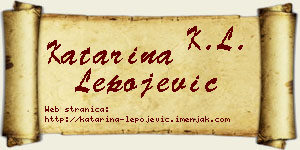 Katarina Lepojević vizit kartica